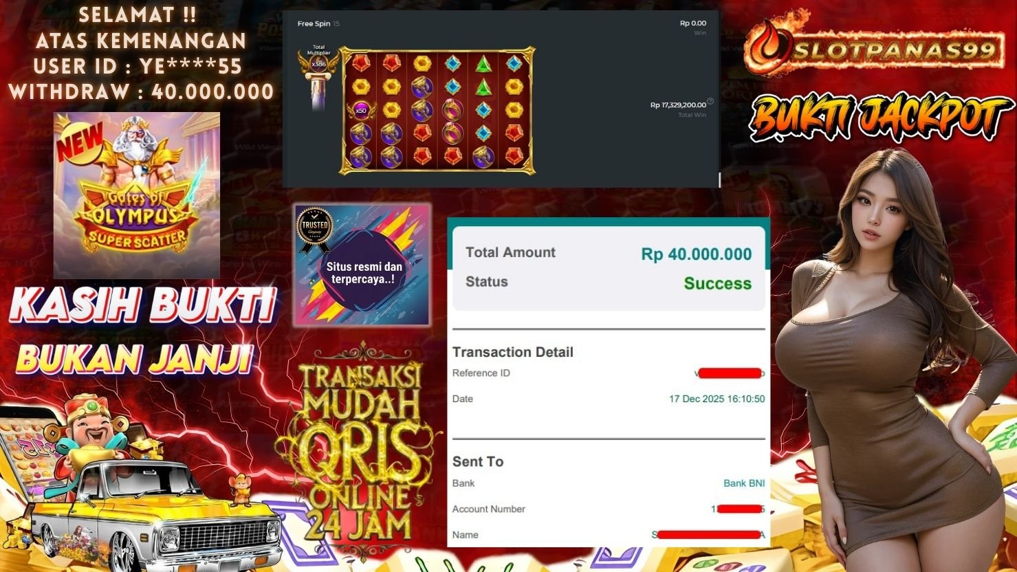 SLOTPANAS99 JACKPOT SLOT GATES OF OLYMPUS SUPER SCATTER